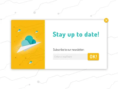 Subscribe Form cloud design email field form message newsletter pop up service subscribe window
