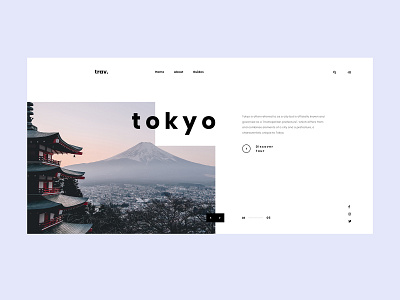 Trav. || Homepage blog clean modern travel ui ux web