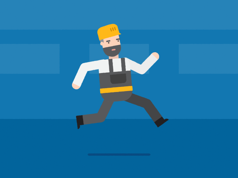 Run Cycle 2d animation character character animation expert flat illustration motion graphics run cycle technician vector