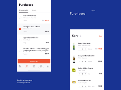 goodwine app cart food store purchases shopping app wine app