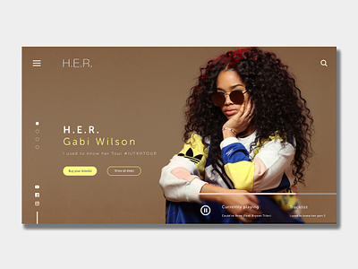 H.E.R. Gabi Wilson design her ui ux webdeisgn