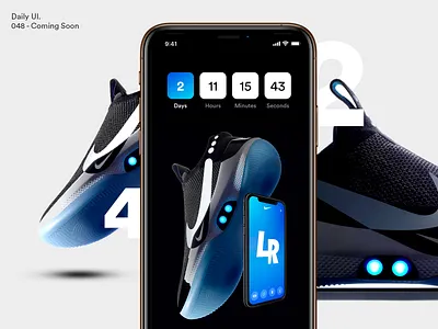 Daily UI - Coming Soon app card coming soon dailyui design ios mobile nike ui ux