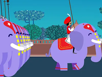 Happy Indian Republic Day! adobe adobe after effects after affects aftereffects animation card card animation delhi dribbble elephant elephants holiday illustration illustrator india indian motion graphic red fort republic republic day