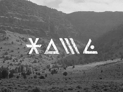 HOWL black and white geometric design geometric font landscape lettering photography primitive print textured font