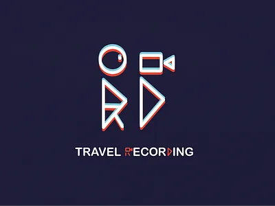 Travel Recording 3d art branding design film flat icon illustration logo travel typography vector video