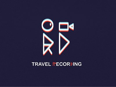 Travel Recording 3d art branding design film flat icon illustration logo travel typography vector video