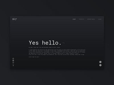 Working on my new homepage geeky homepage homepage design minimal mono programmer retro slider