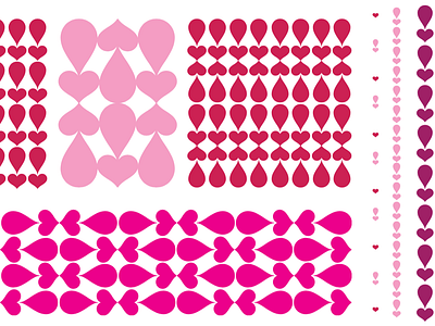 <3 brand exclamation point head hearts logo pattern