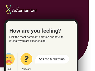 Ask me a question app app branding app concept design emotions question ux ux ui work in progress