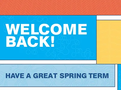 Welcome Back! design flat graphic design type typography