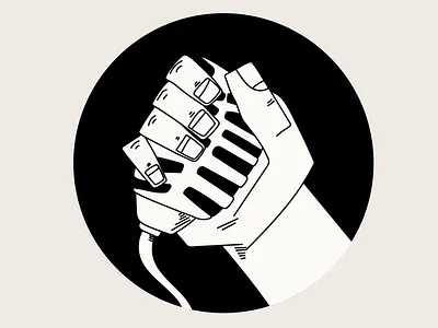 Unquenchable Drive clean design drawing drive line art logo logo design microphone mike minimal minimal outline characters music outline pipe bomb unquenchable vector