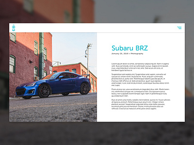 Blog Post UI Exploration automotive branding design ui web design