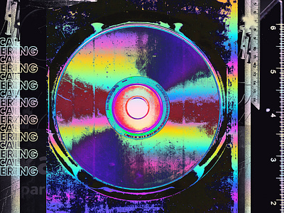 Scan Poster abstract abstract art artwork colorful cyberpunk disc everyday art everydays gradient grunge iridescent klarens modern poster poster art rad ruler scan scanned vaporwave