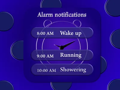 Daily UI # 49 - Notifications affinity designer alarm alarm notifications alarms blue clocks daily 100 challenge daily ui daily ui 49 dailyui49 design notification notifications running showering time wakeup