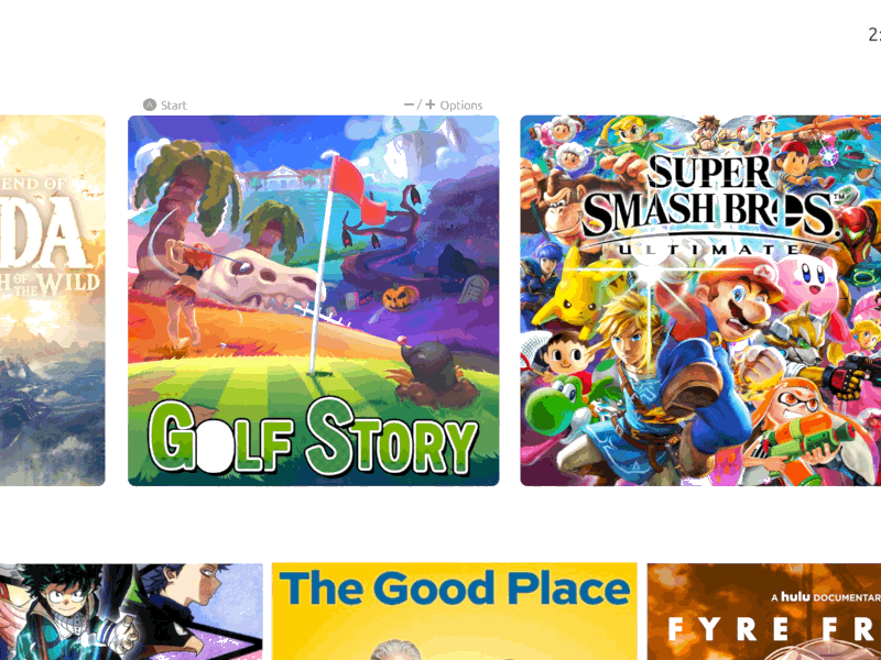 Switch UI Mockup - Game Selection adobe xd mockup nintendo sketch ui ui design ui ux design user experience user interface ux ui