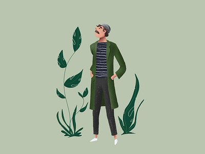 That mustache tho faces illo illustration ipad pro minimal