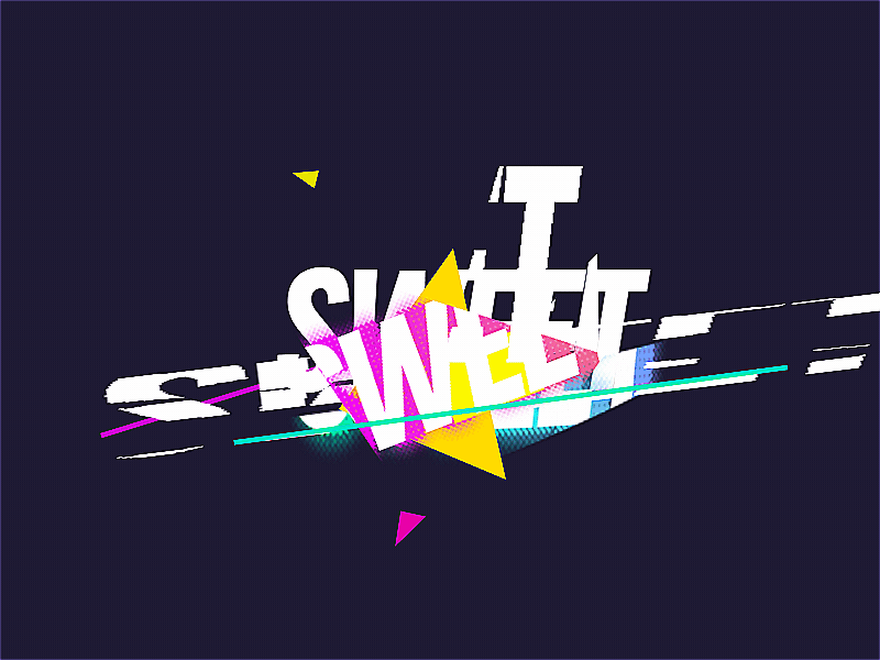 Sweet Glitch after affects animation design glitch glitchart illustration motion movement rgb type typography