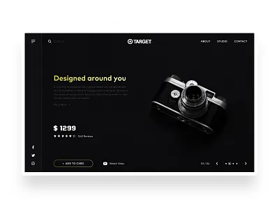 Product Page UI black black white dark dark ui photo photograhy photograph product design product page typography ui ux web www