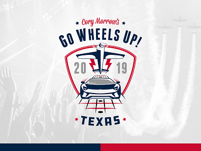 Go Wheels Up air show branding car show country music design graphic design identity illustration logo mark music music festival texas vector