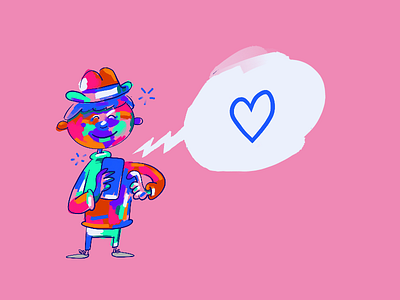 Like drawing hat heart illustration kid like sketchy