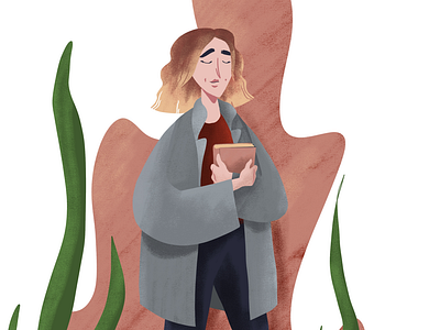 Bookworm faces illo illustration ipad pro procreate