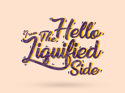 Hello from the other "liquefied" side 🤚🏻 branding graphic design illustration logo logo design logo maker poster design typography vector