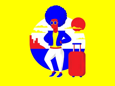 Traveling Light agency art character design flat graphic graphic design illustration pop art travel traveling vector