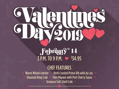 Valentines Day Poster Sample design illustration illustrator typography vector