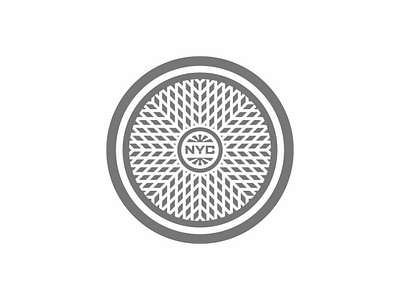 NYC Manhole Cover 2 Illustration graphic design logo prelude.design