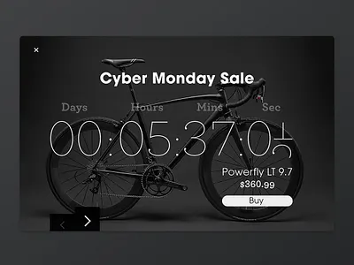 Ui Clock/Countdown black dailyui dailyux design digital minimal type typography ui ux web web design website