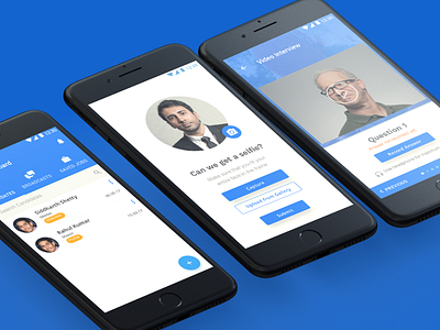 Mobile App - Job Portal android app application design flat illustration ios job mobile portal simple sketch type typography ui ux vector web website