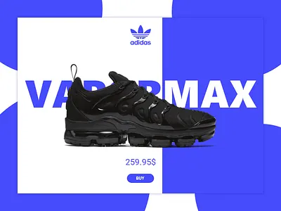 Daily UI #012 / E-Commerce Shop 012 adidas blue branding challenge daily daily 100 challenge daily ui daily ui 012 design illustration illustrator price shop typography ui ux vapormax vector web
