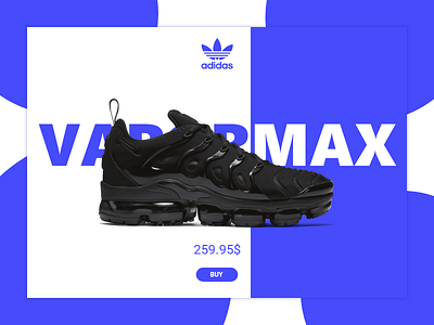Daily UI #012 / E-Commerce Shop 012 adidas blue branding challenge daily daily 100 challenge daily ui daily ui 012 design illustration illustrator price shop typography ui ux vapormax vector web