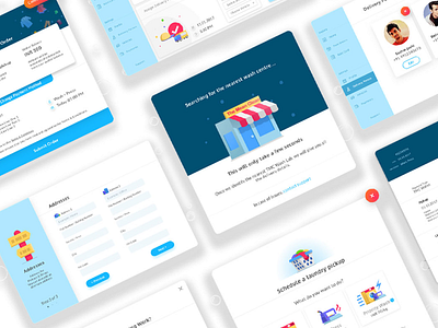 Onboarding - Laundry App app branding clothes dashboard delivery design design agency desktop flat gradient icon illustration laundry mobile onboarding ui ux vector web website