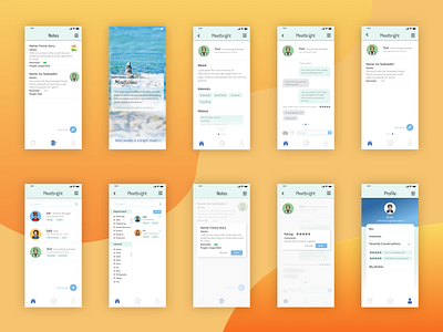 Meetbright mockup ios mobile app design mockup ui