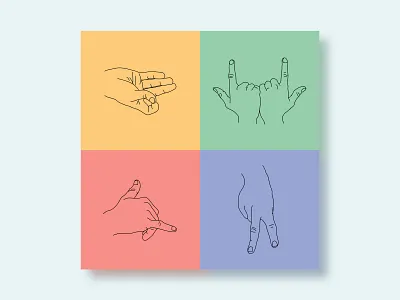 Goal Celebration Sign Language collage colour design flat football goal celebration hand gesture icon illustration line art pantone sign language vector