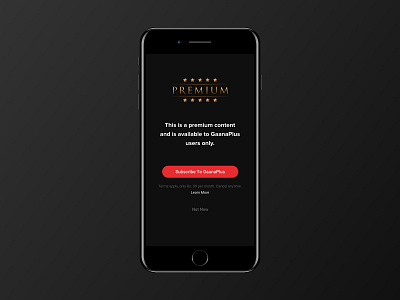 Premium Content_gold interface design ios msuic app premium content subscription ux ux ui design