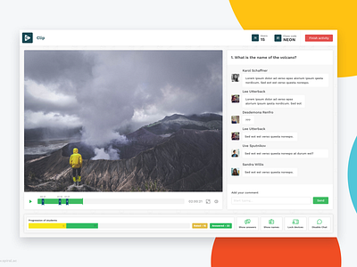 Spiral.ac - Clip chat class assignment classroom collaboration discussion e learning education in video questions spiral.ac ui ux video interaction vimeo web youtube interaction