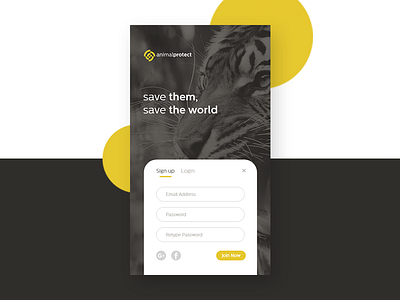 Daily UI Challenge - Day 001 animal app dailyui dailyui 001 design donation dribbble graphic design logo ui ux