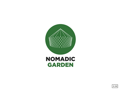 Nomadic Garden Lineart Logo architectural logo design garden brand identity hut logo design hut mark hut symbol linear hut logodesign lineart lineart brand lineart hut lineart logo lineart logo design nomadic hut branding