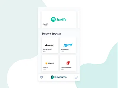 Curated Discounts App — Concept Design app design concept ui