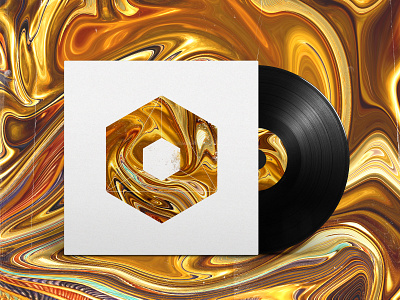 Gold - Album Cover abstract album album art album artwork album cover album cover design cloud color design flower geometry gradiant icon illustration kev andré perrin light neon space