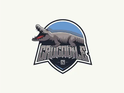 crocodile logo icon sport vector game