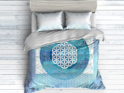 Flower of Life bedding bedding bedding sheets floweroflife meditation sacred sacredgeometry textile textile print