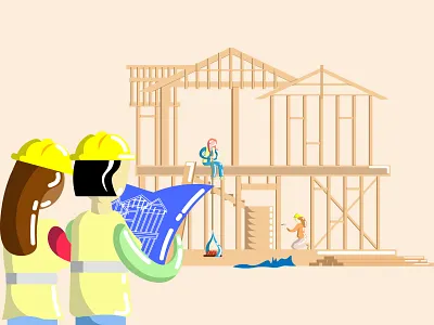 Women Construction Workers artificial intelligence branding construction construction women design flat gender gender equality health healthy lifestyle illustration sustainability tech company trades tradeswomen vector web design
