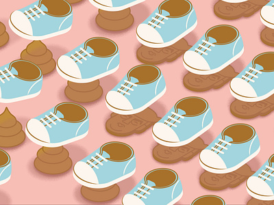 Making of Donald Trump Pattern Illustration cookies illustration pattern poop president republican sneakers trump