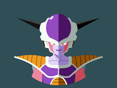 Frieza (Freeza) dragonball flat flatdesign vector