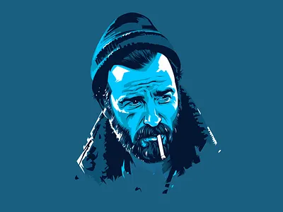 Vector Portrait beard bearded bearded man cigar portrait portrait design portrait illustration vector art vector artwork