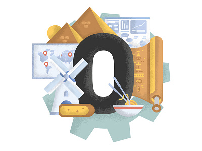 Culture in the Netherlands icon illustration sketch