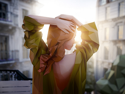 World in Facets: PARIS / "lumière du matin" city facets geometric illustration low poly lowpoly paris